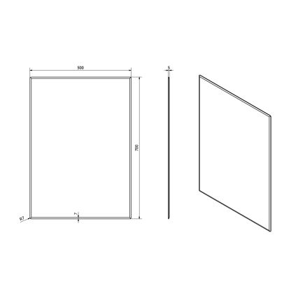 Sapho - Ogledalo ACCORD 50x70 cm prosojno