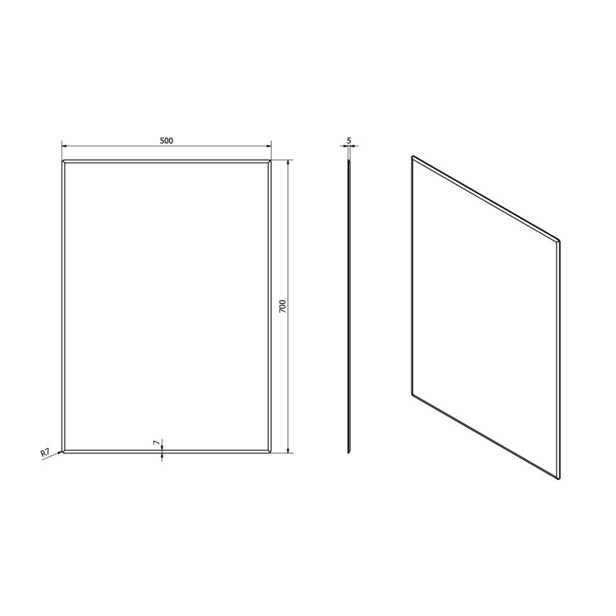 Sapho - Ogledalo ACCORD 50x70 cm prosojno