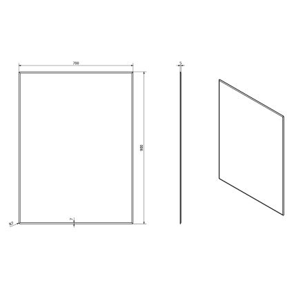 Sapho - Ogledalo ACCORD 70x90 cm