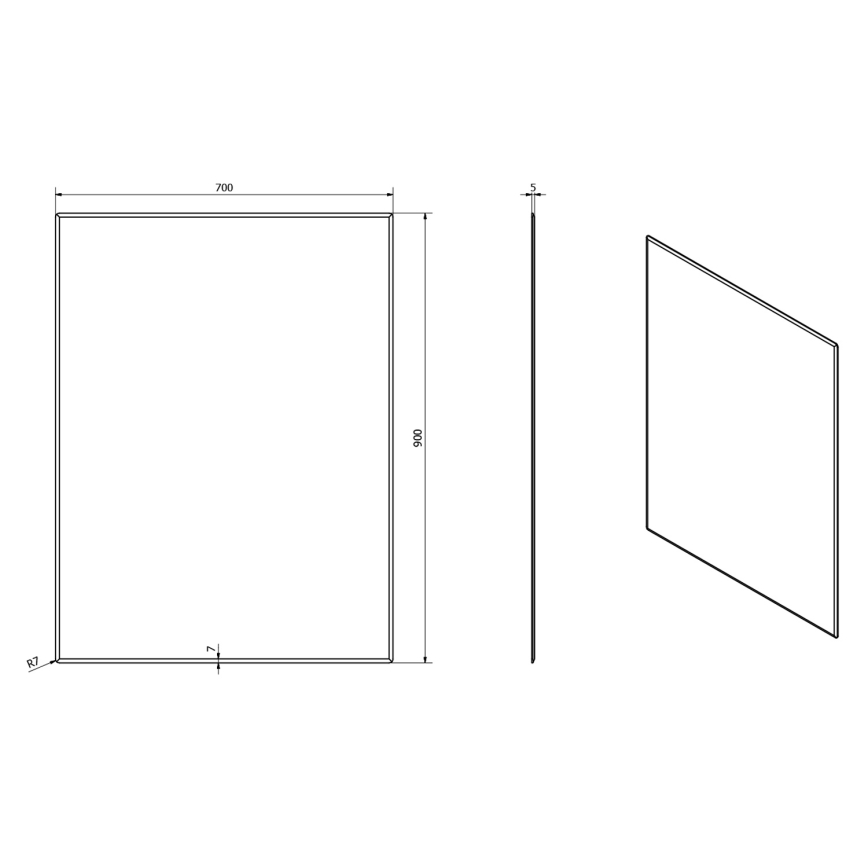 Sapho - Ogledalo ACCORD 70x90 cm