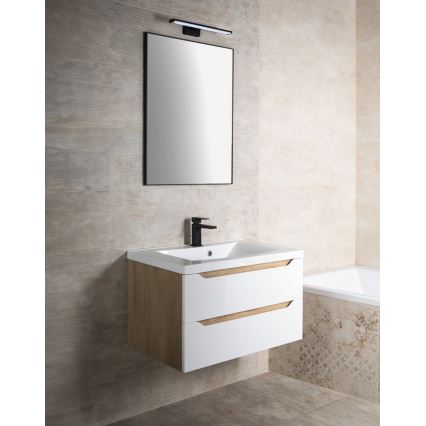 Sapho - Ogledalo v okvirju AROWANA 60x80 cm mat črna