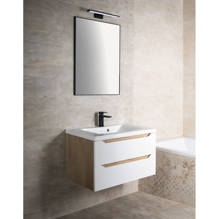 Sapho - Ogledalo v okvirju AROWANA 60x80 cm mat črna