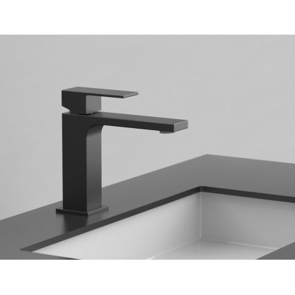 Sapho - Pipa za umivalnik CUBEMIX 15,3 cm mat črna