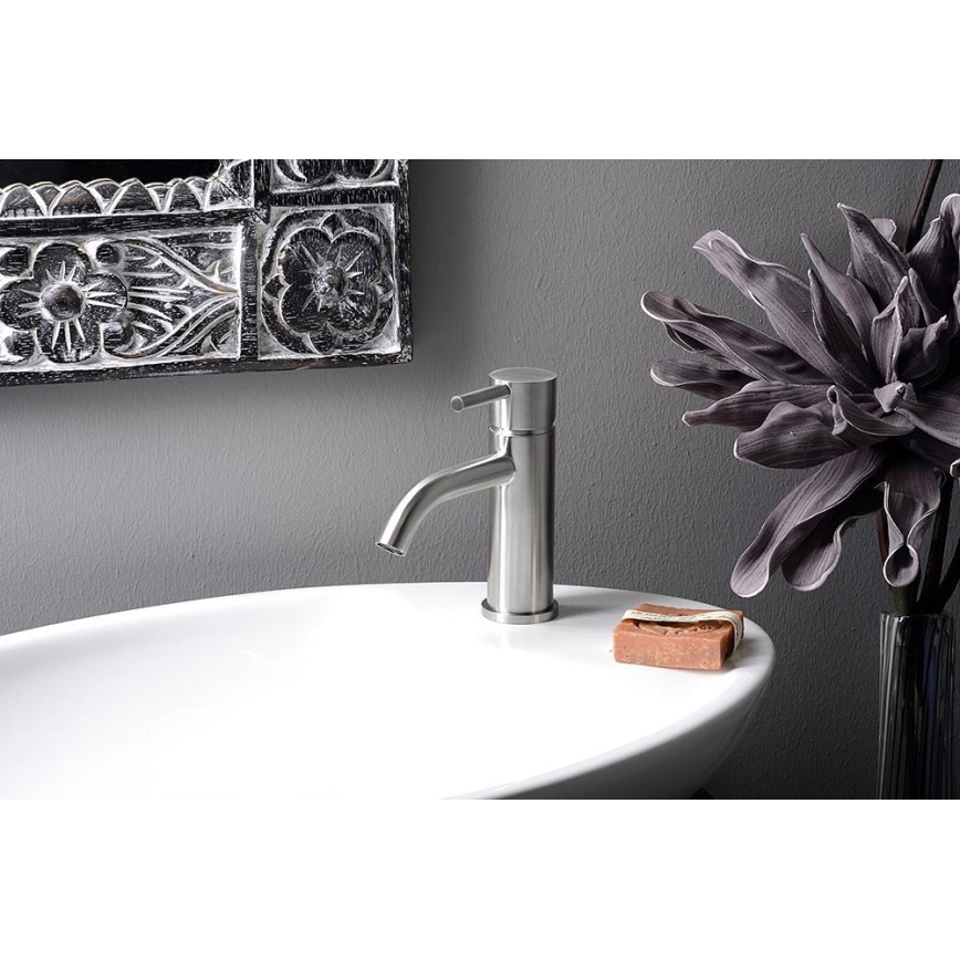 Sapho - Pipa za umivalnik MINIMAL 15,8 cm iz nerjavečega jekla