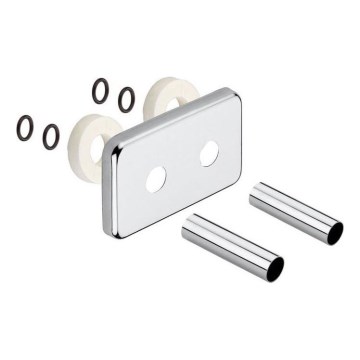 Sapho - pokrovna rozeta za sredinski priključek TWIN, brušeno nerjaveče jeklo