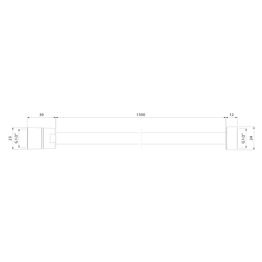 Sapho - Pršna cev SOFTFLEX 150 cm sijajni krom