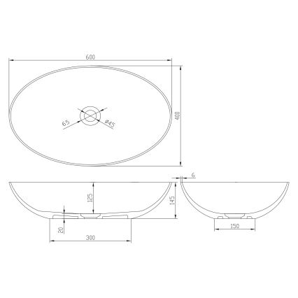 Sapho - Pultni umivalnik FORMIGO 60x40 cm beton/roza