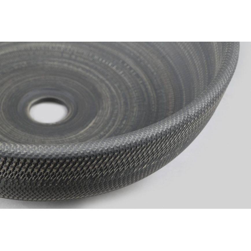 Sapho - pultni umivalnik PRIORI, Ø 41 cm, keramika/siva