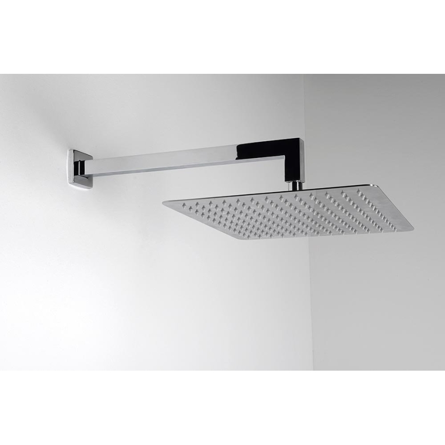 Sapho - Roka za prho kvadraten 40 cm sijajni krom