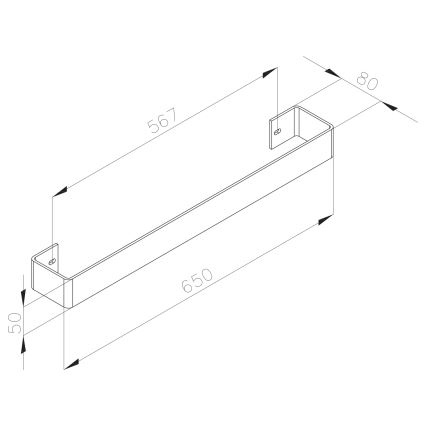 Sapho - Stenski obešalnik za brisače COLONNA 8x65 cm sijajni krom