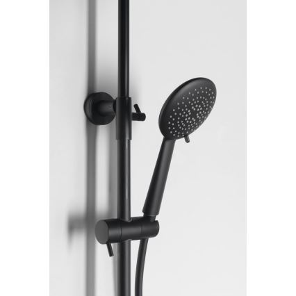 Sapho - Tuš komplet z baterijo SOLARIS mat črna