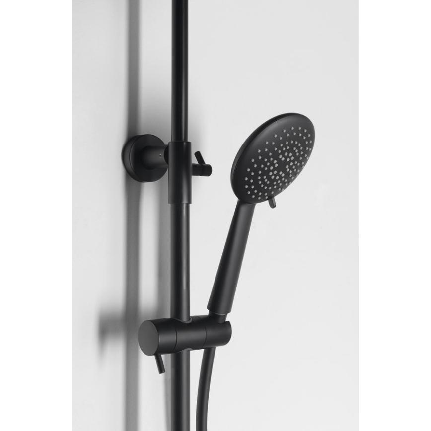 Sapho - Tuš komplet z baterijo SOLARIS mat črna