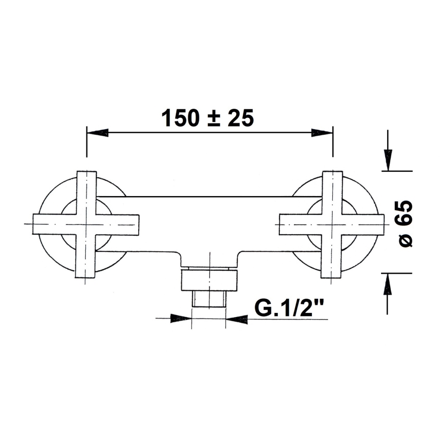 Sapho - Tuš mešalnik AXIA sijajni krom