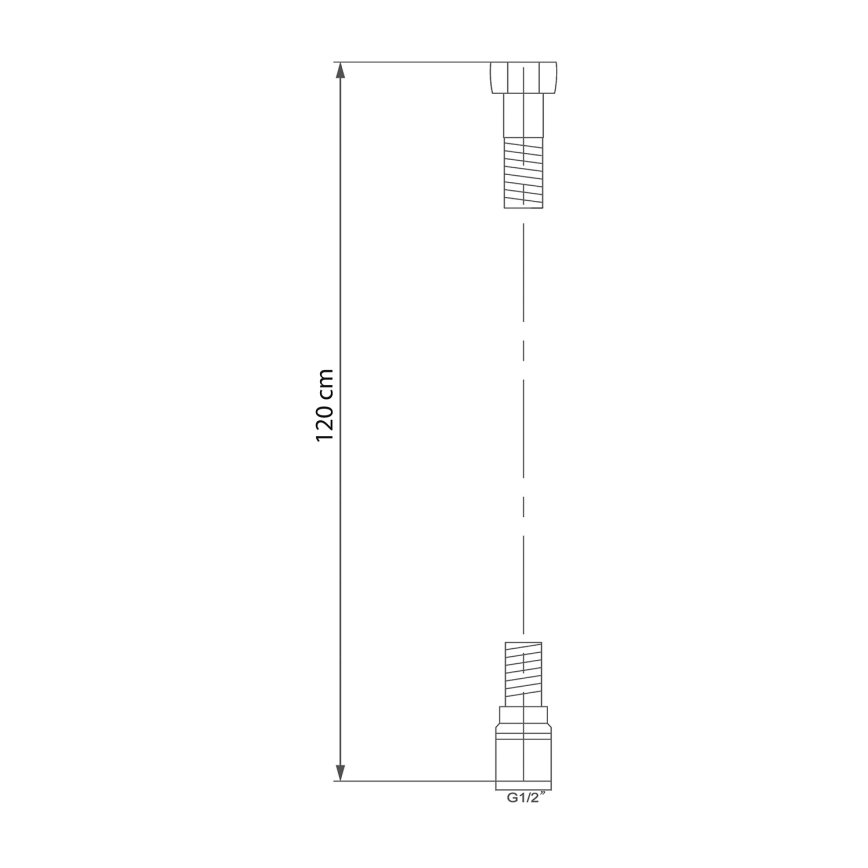 Sapho - Tušna cev SOFTFLEX 120 cm srebrna metalik