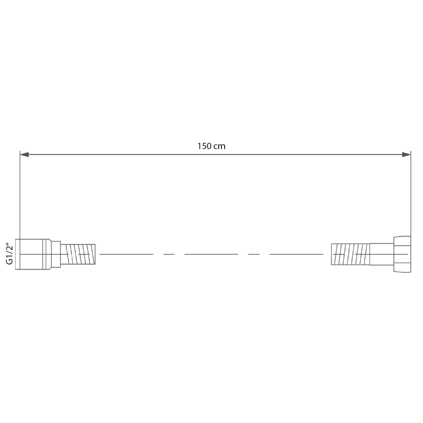 Sapho - Tušna cev SOFTFLEX 150 cm mat črna