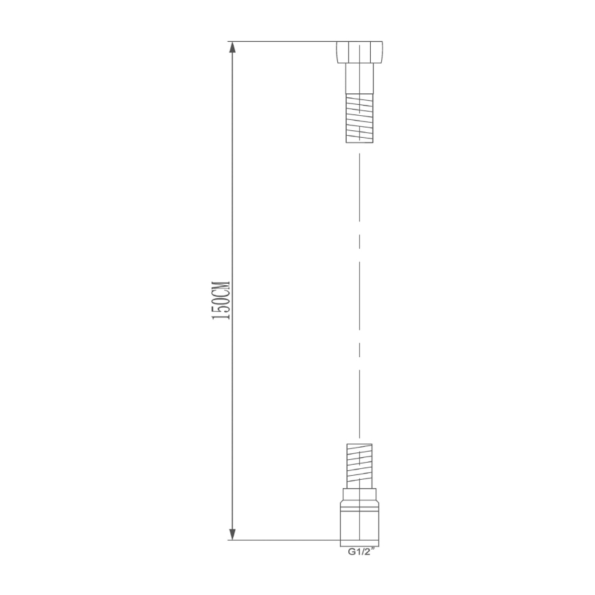 Sapho - tušna cev SOFTFLEX 150 cm, srebrna
