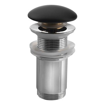 Sapho - Umivalni odtok premer 7 cm mat črna/sijajni krom