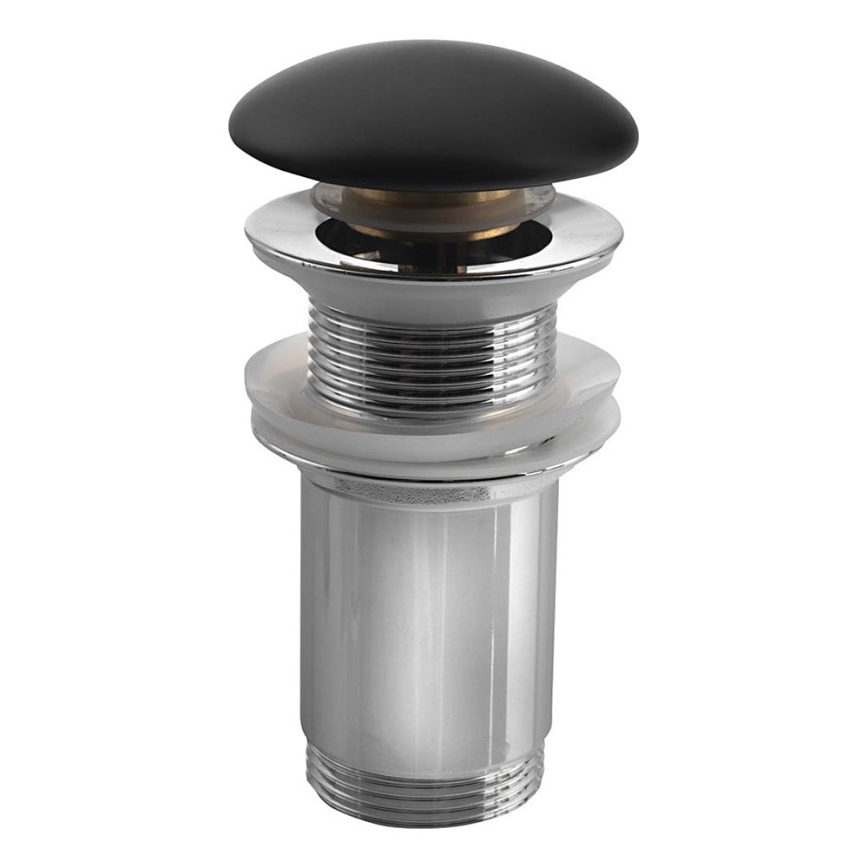 Sapho - Umivalni odtok premer 7 cm mat črna/sijajni krom