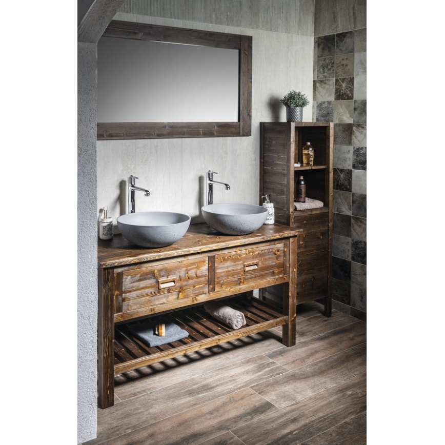 Sapho - Umivalnik na pult FORMIGO, premer 39 cm, beton/matna siva