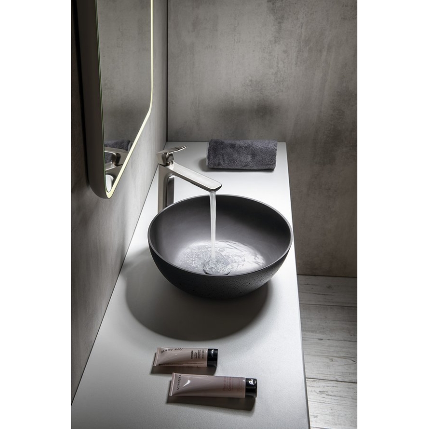 Sapho - Umivalnik na pult FORMIGO Ø 39 cm beton/antracit