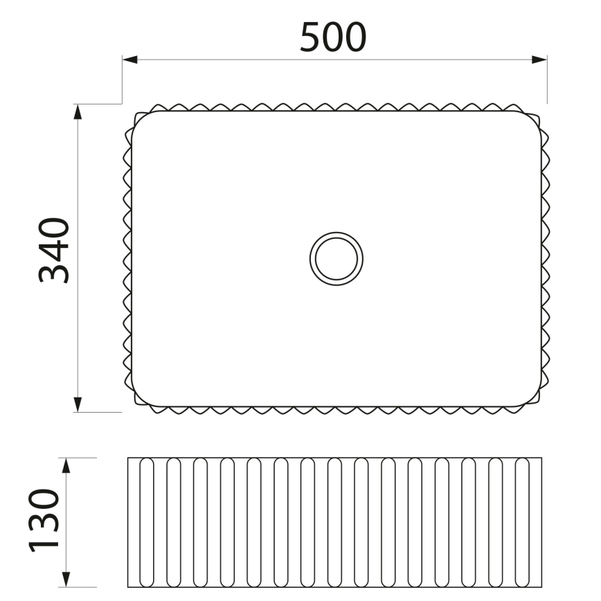 Sapho - Umivalnik na pult PICOBELLO 50x34 cm keramika/bela