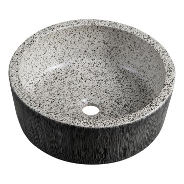 Sapho - Umivalnik na pult PRIORI Ø 41 cm bela/siva