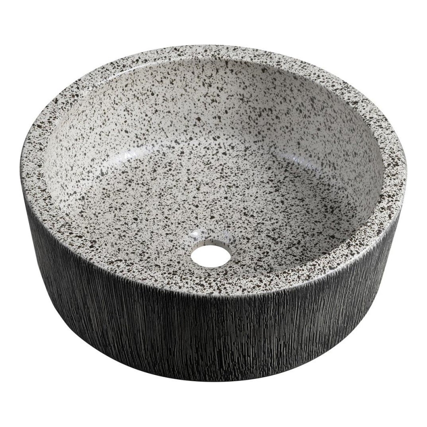 Sapho - Umivalnik na pult PRIORI Ø 41 cm bela/siva