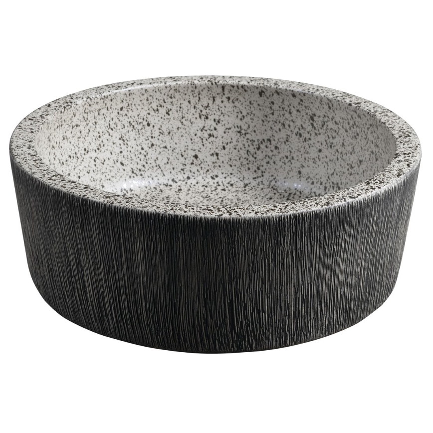 Sapho - Umivalnik na pult PRIORI Ø 41 cm bela/siva