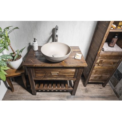 Sapho - Umivalnik za na pult FORMIGO Ø 39 cm, beton/peščena