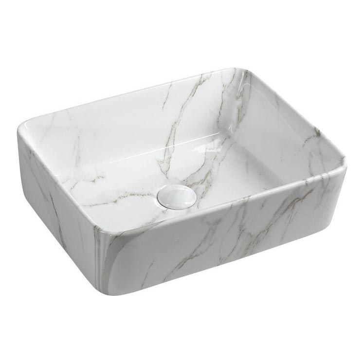 Sapho - Umivalnik za pult DALMA 47,5x37,5 cm keramika/Carrara