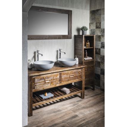 Sapho - Umivalnik za pult FORMIGO, premer 39 cm, beton/matna siva