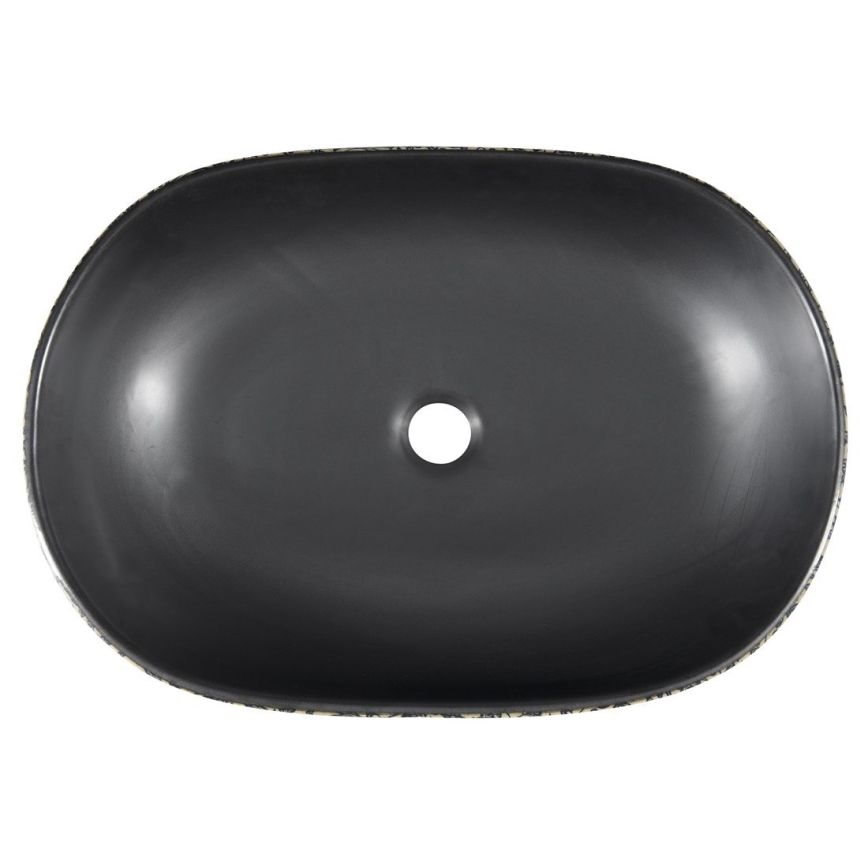 Sapho - Umivalnik za pult PRIORI 60x40 cm keramika/črna/modra