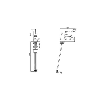 Sapho - umivalniška pipa LEA 15,4 cm, sijajni krom