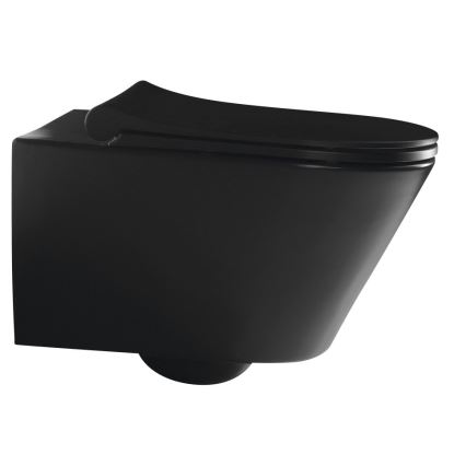 Sapho - Viseča WC školjka AVVA keramika/črna