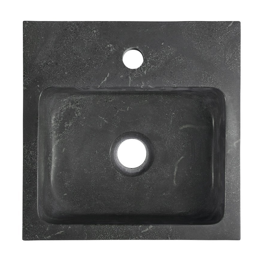 Sapho - Viseči umivalnik BLOK 30x30 cm antracit