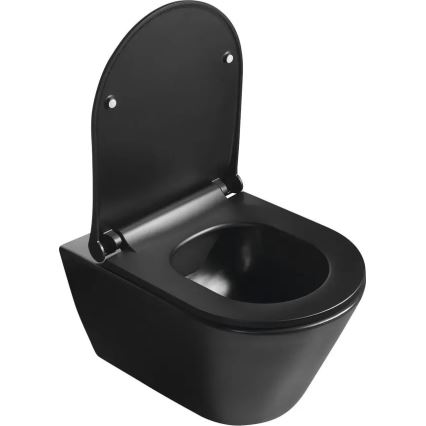 Sapho - WC sedež SoftClose AVVA SLIM mat črna