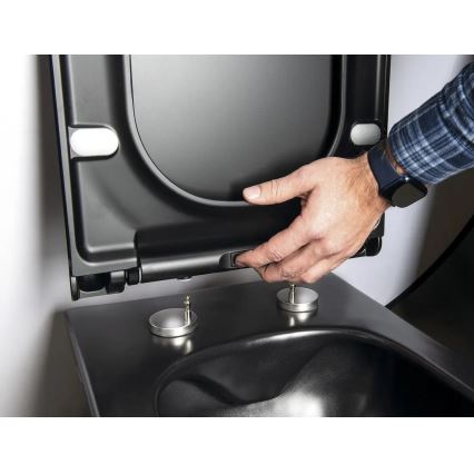 Sapho - WC sedež SoftClose AVVA SLIM mat črna