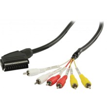 SCART kabel 6x vtič črn