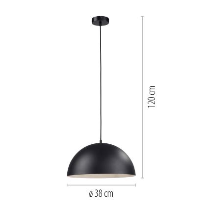 Schöner Wohnen 11728-18 - Viseča svetilka ALI na kablu 1xE27/25W/230V Ø 38 cm črna