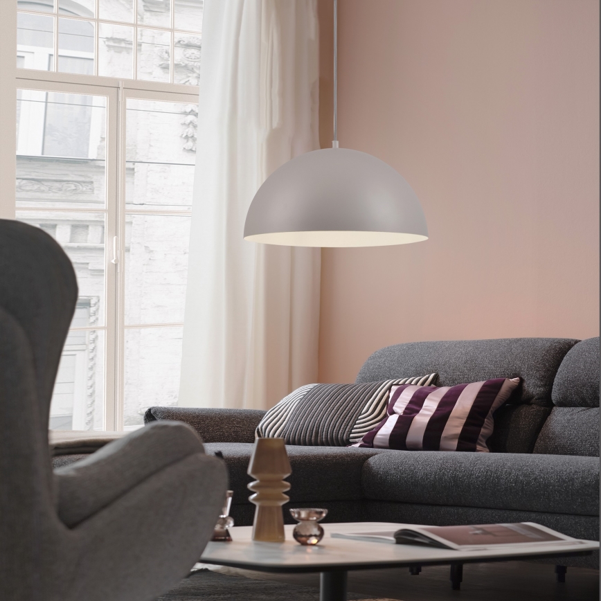 Schöner Wohnen 11728-39 - Viseča svetilka na kablu ALI 1xE27/25W/230V, premer 38 cm, siva