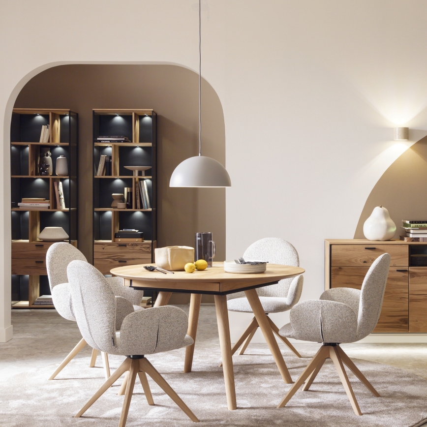 Schöner Wohnen 11728-39 - Viseča svetilka na kablu ALI 1xE27/25W/230V, premer 38 cm, siva