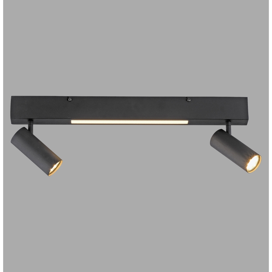 Schöner Wohnen 11793-18 - LED točkovno svetilo DANTE 2xGU10/10W/230V + LED/7,2W črna