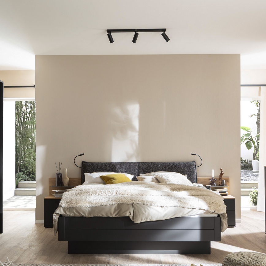 Schöner Wohnen 11794-18 - LED stropna svetilka DANTE 3xGU10/10W/230V + LED/14,4W črna