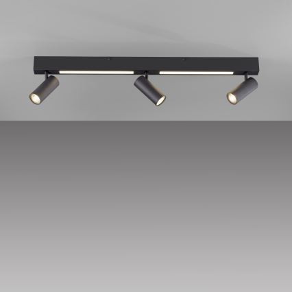 Schöner Wohnen 11794-18 - LED stropna svetilka DANTE 3xGU10/10W/230V + LED/14,4W črna