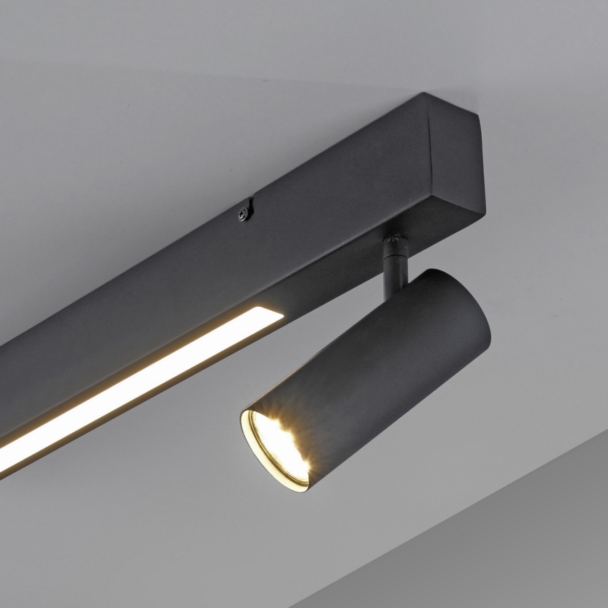 Schöner Wohnen 11794-18 - LED stropna svetilka DANTE 3xGU10/10W/230V + LED/14,4W črna