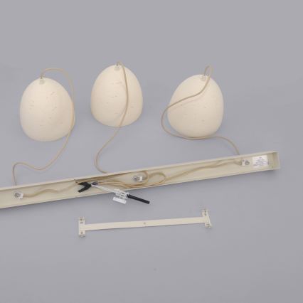 Schöner Wohnen 12541-42 - viseči lestenec na kablu TRAVENTA 3xE27/40W/230V beton