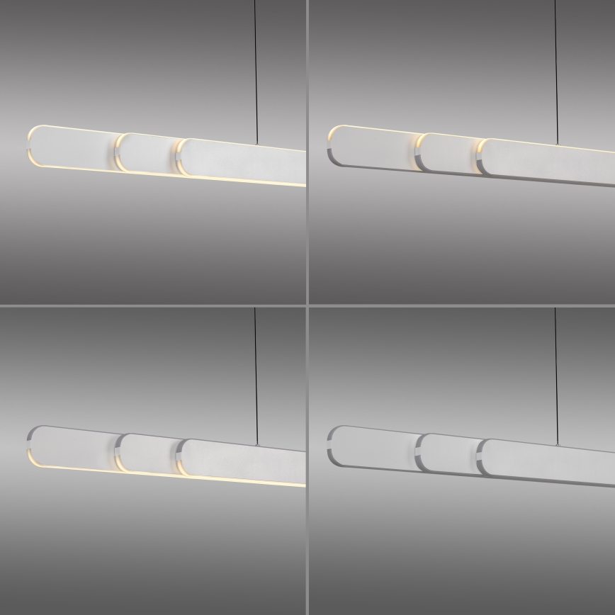 Schöner Wohnen 12577-16 - Zatemnjiv LED lestenec na jeklenem kablu ADRIANA ROUND 2xLED/24W/230V 2700/3000/3500/4000/5000K bela