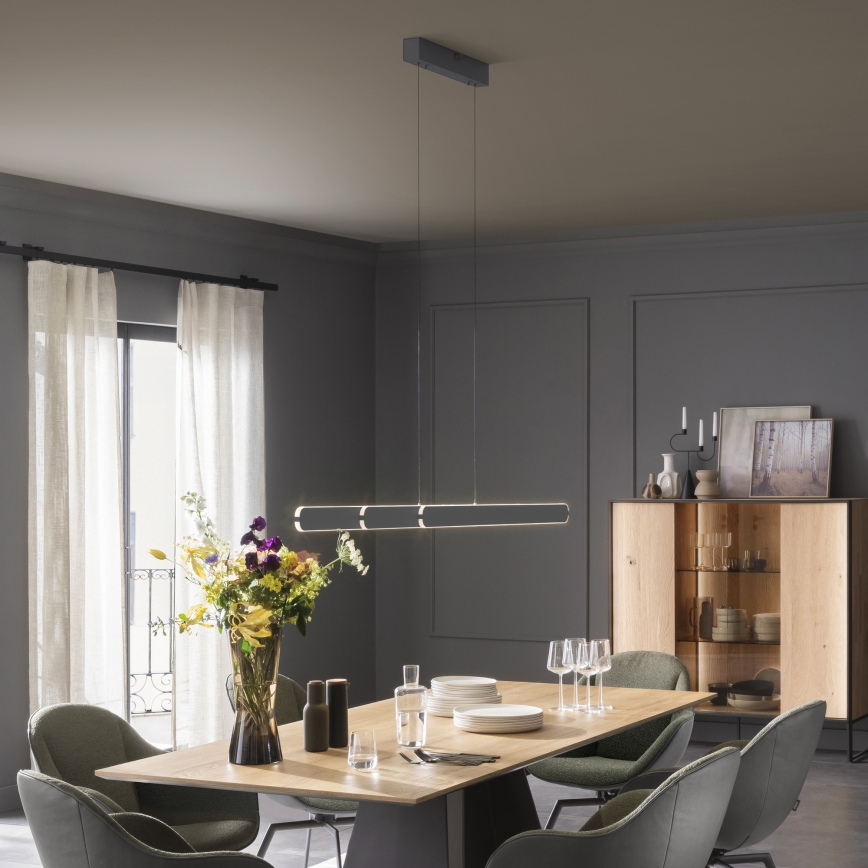 Schöner Wohnen 12577-18 - LED zatemljiv viseči lestenec na kablu ADRIANA ROUND 2xLED/24W/230V 2700/3000/3500/4000/5000K črna