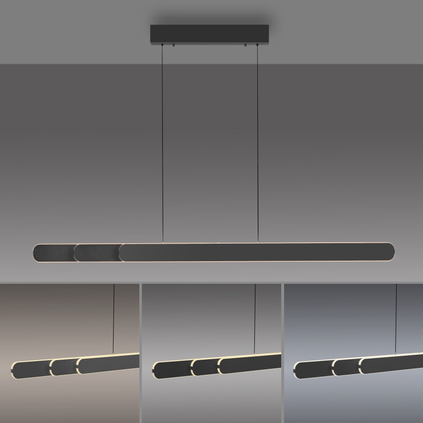 Schöner Wohnen 12577-18 - LED zatemnjiva viseča svetilka na kablu ADRIANA ROUND 2xLED/24W/230V 2700/3000/3500/4000/5000K 160 cm črna