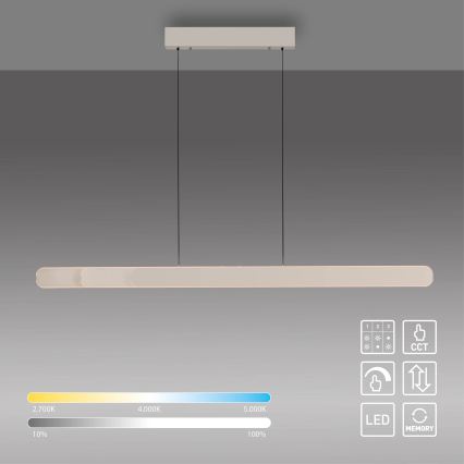 Schöner Wohnen 12577-39 - zatemljiv LED viseči lestenec na kablu ADRIANA ROUND 2xLED/24W/230V 2700/3000/3500/4000/5000K 160 cm siva